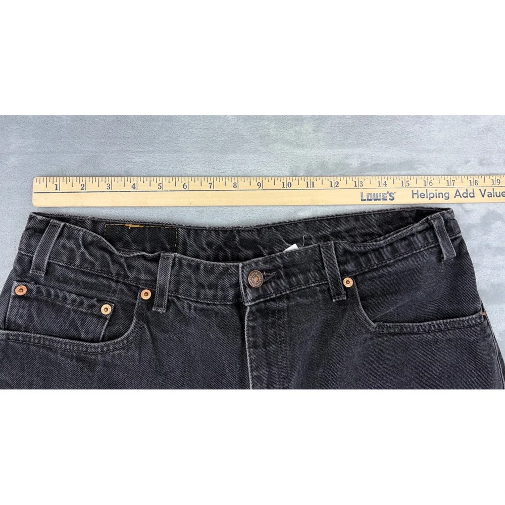 Vintage 90s Levis 505 Mens Jeans 36x30 Straight Leg Regular Fit Black USA